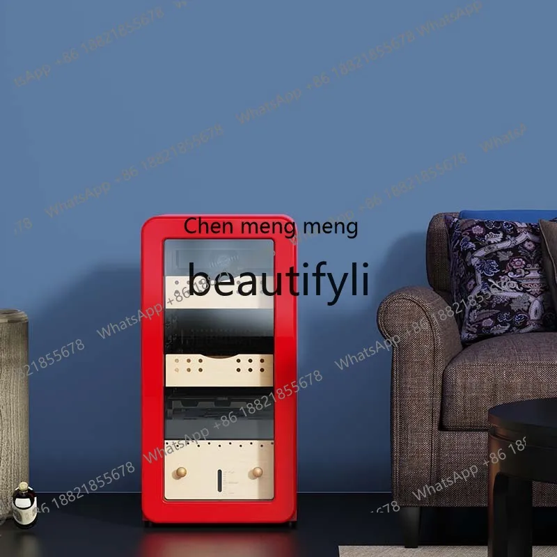 New arrive A48X Constant Temperature and Humidity Single Door Cigar Cabinet Single Temperature Intelligent Display Cigar Cabinet