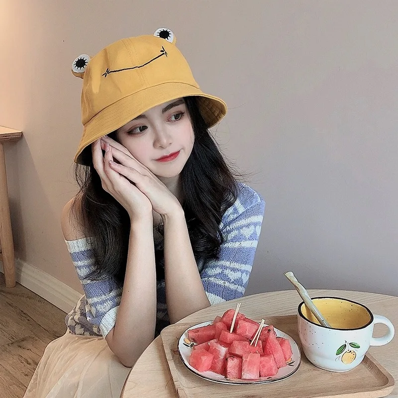 

Fisherman's Hat Cute Cartoon Frog Bucket Cap Fashionable Student Couple Sun Hat