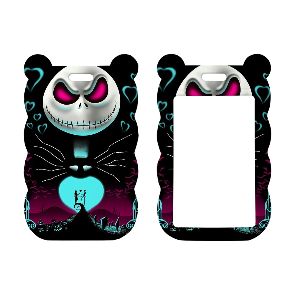 Tarjetero con Forma Única del Rey Calabaza de la Película de Disney Pesadilla Antes de Navidad para Identificación de Oficina o Universidad