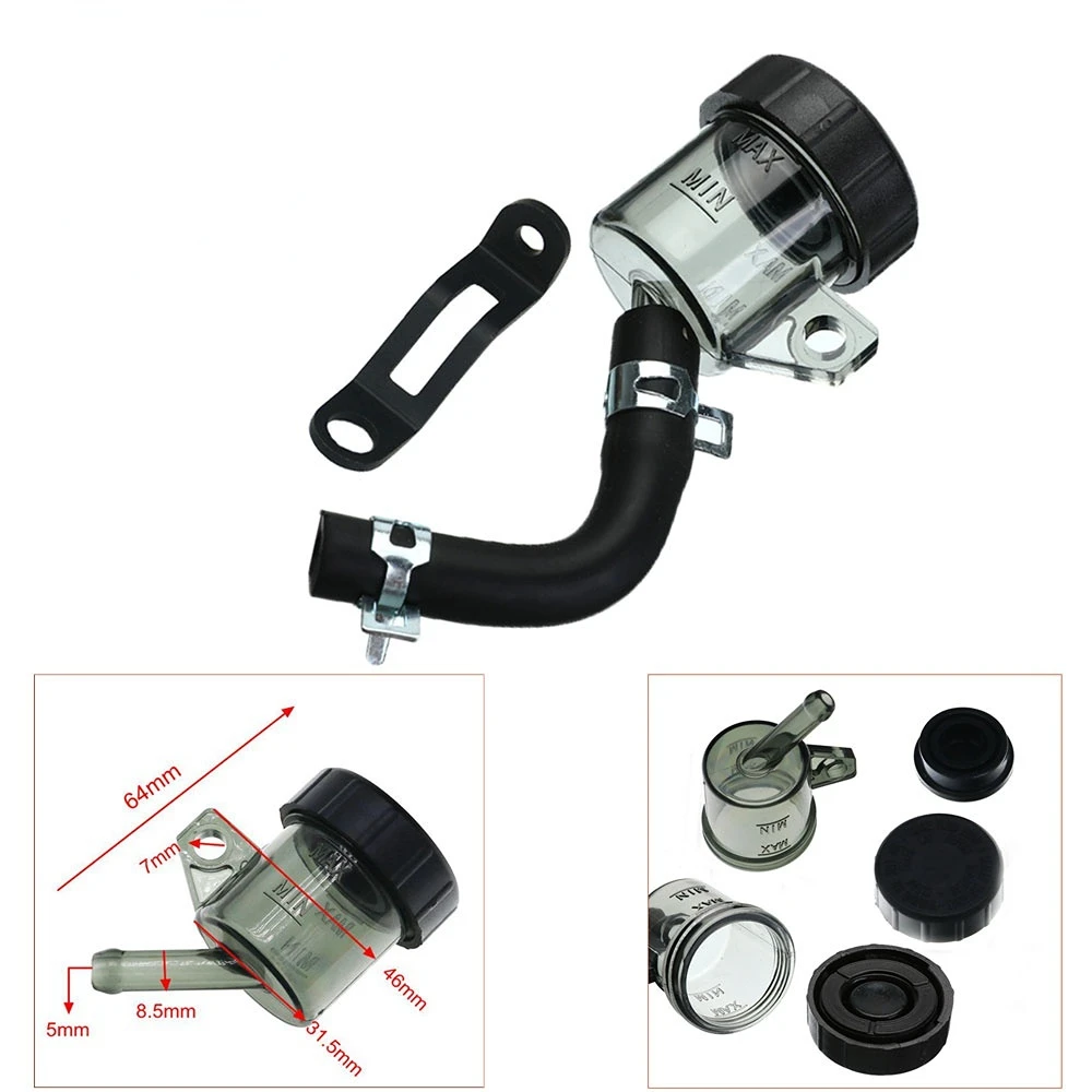 Universal Motorcycle Brake Oil Tank Foot Brake Master Cylinder Oil Cup Fluid Bottle Reservoir Dirt Bike Scooter Pitbike