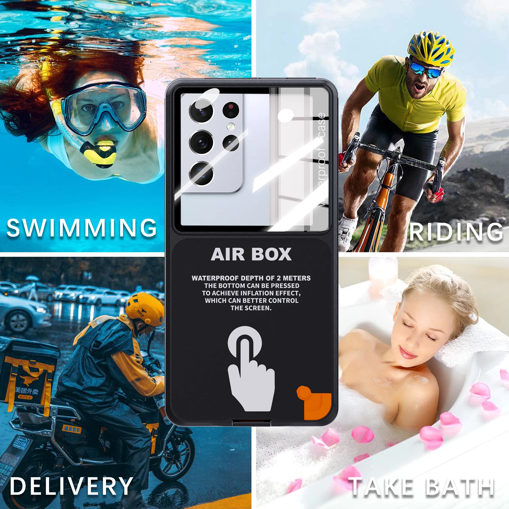Shellbox Verbesserte Universelle 6,9-Zoll Wasserdichte Handyhülle, Unterwasser-Touchscreen, Staub- und Sturzfest, IP68-Zertifiziert – Detail 10