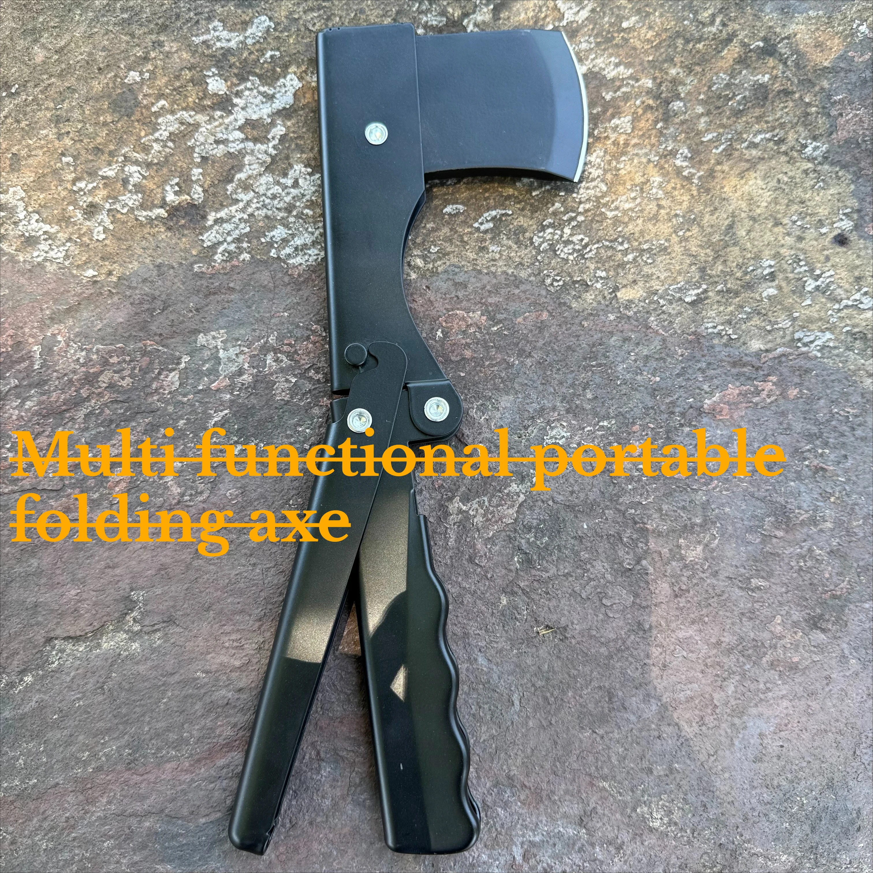 NEW Outdoor Portable Folding Tactical Axe Camping Survival Emergency EDC Car Mounted Broken Window Equipment