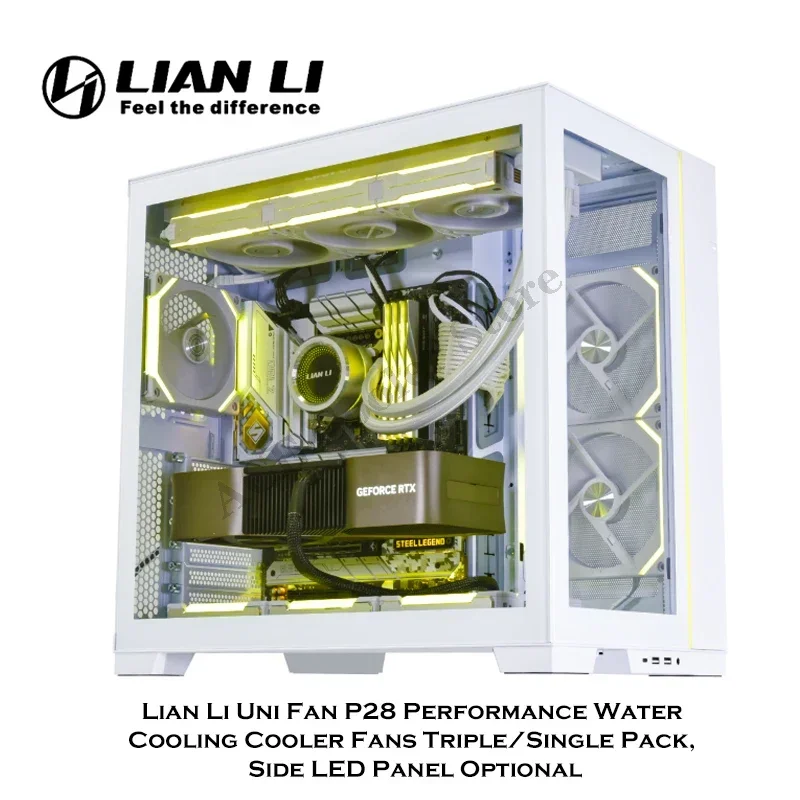 Lian Li P28 Uni Fan Performance Waterkoeling Koelventilatoren Drievoudig/enkel pakket, LED-paneel aan de zijkant Optioneel