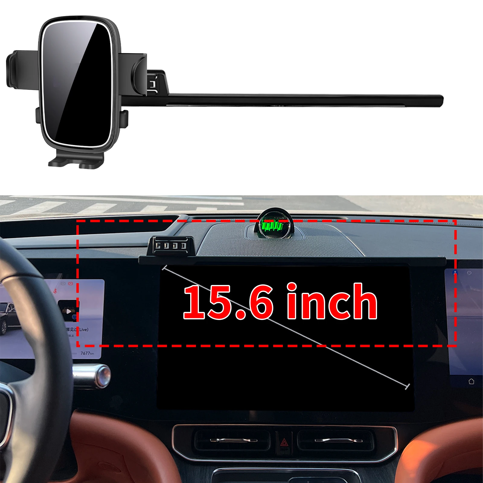 

fit for AITO M9 2024 2025​​ Custom Fit Phone Holder Mount Dashboard Screen Base No Drill Car​​ accessoires