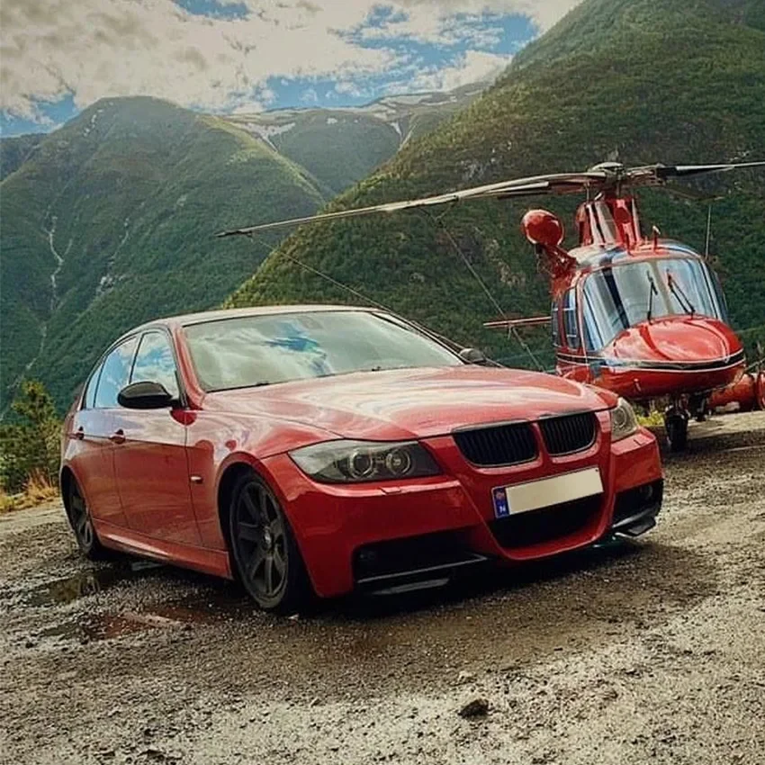 

320i 330i 2005-2008 модификация угловой наклейки на передний бампер Подходит для BMW 3 серии E90 E91 M-Tech