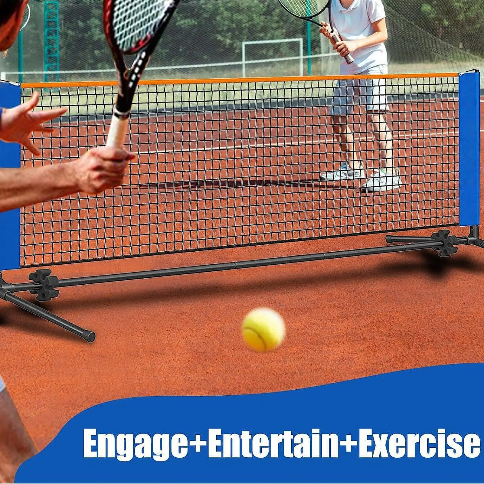 

9.84ft Portable Pickleball Net Pickle Ball Net Shelf Detachable Badminton Net Equipment Practice Net Tennis Net for Driveway