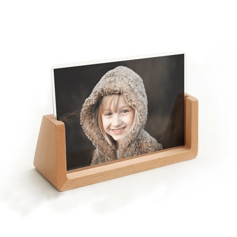 

HeMu Simple beech wood photo frame table creative children's photo frame ornaments office photo frame photo frame Japanese style