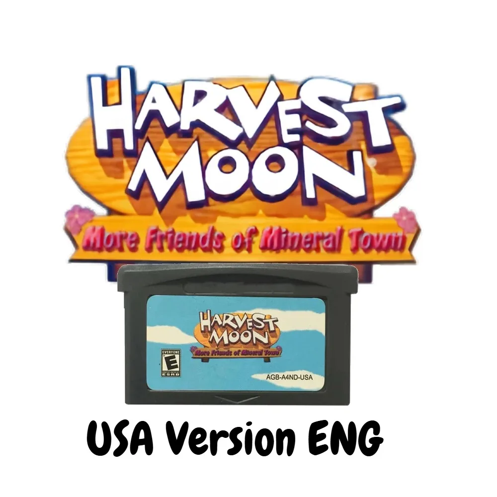 GBA Game Cartridge Harvest Moon Series 32 Bit Video Game Console Card Friends of Mineral Town for GBA/SP/DS Harvest Moon Metroid view 4