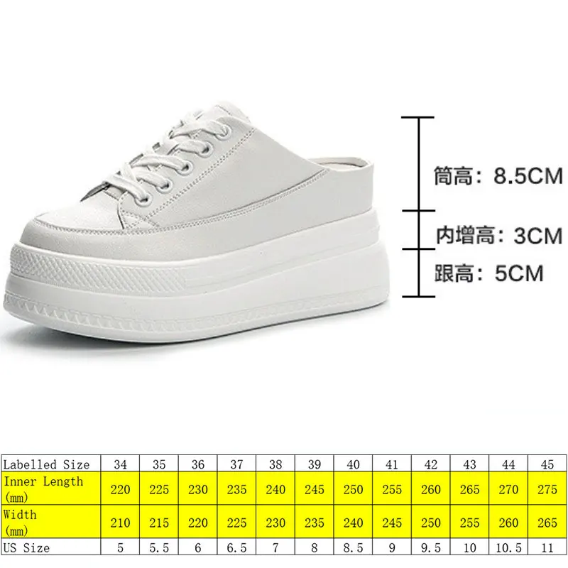 Fujin 8cm Genuine Leather Sneakers Platform Wedge Hidden Heel Booties Autumn Ankle Boots Non Slip Flats Women\'s Slippers Shoes