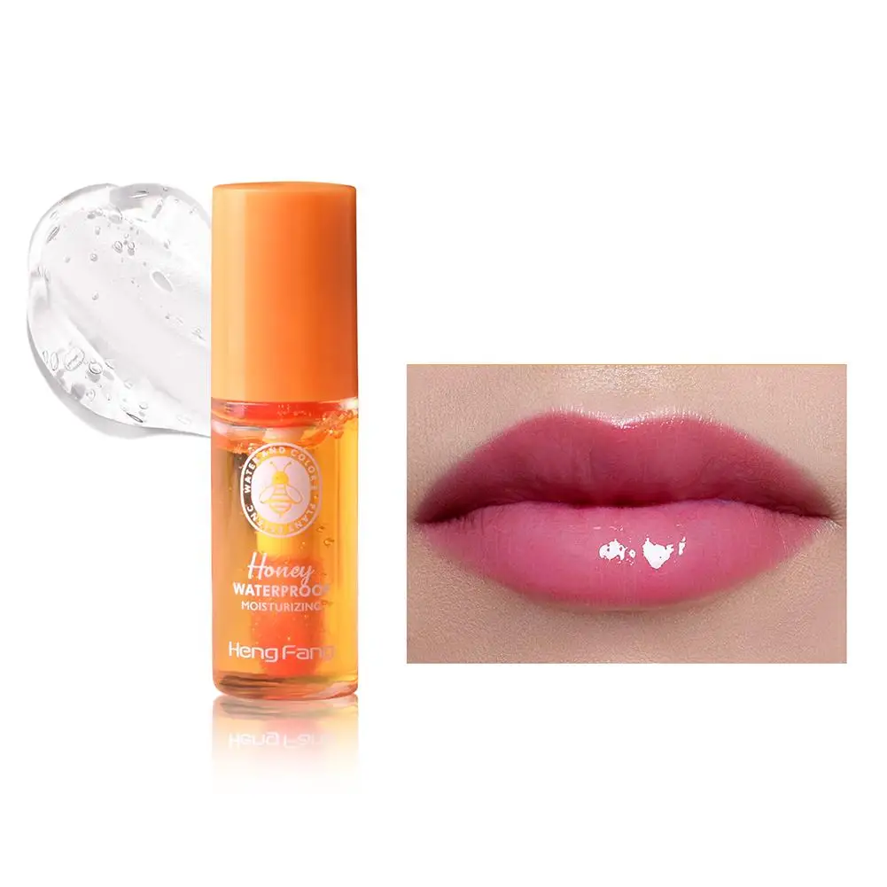 Bálsamo labial que cambia de Color, Aceite hidratante para labios, reparación de melocotón, Vera, miel, Aloe, pomada para iluminar los labios, W9b2