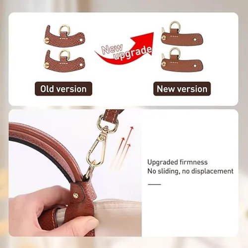 Imagen 2 del producto Nueva correa de bolso ajustable para accesorios de bolso Longchamp, mango corto, tamaño pequeño, sin modificación de perforación, correa de hombro
