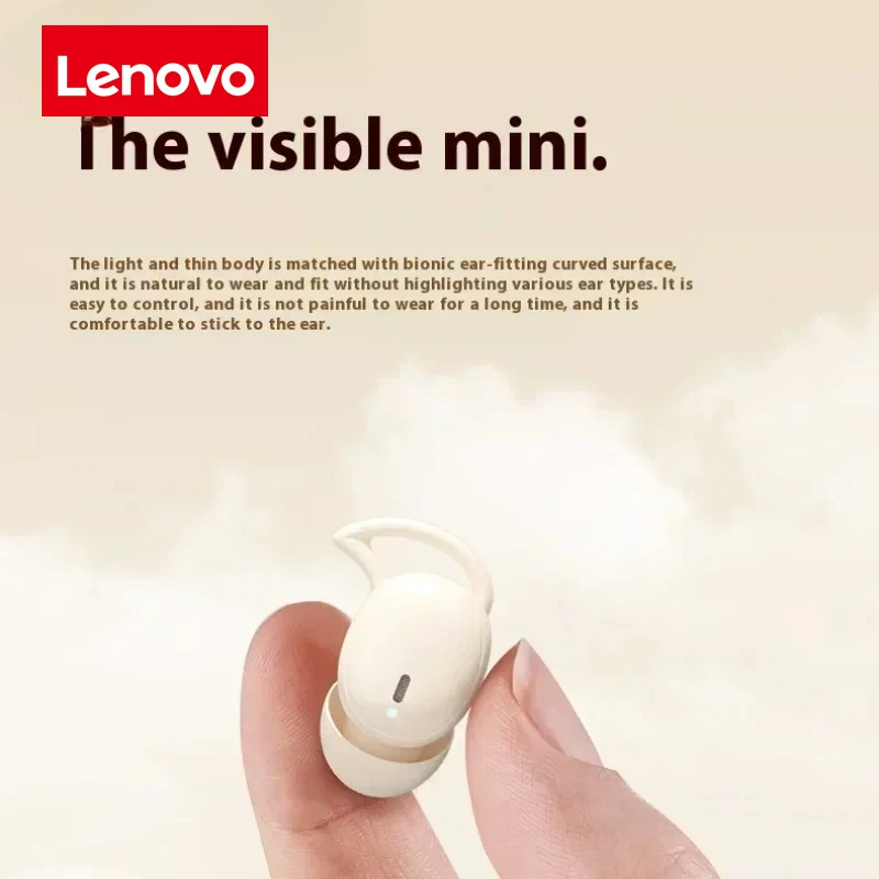 سماعات أذن Lenovo M73 True اللاسلكية للنوم مزودة بتقنية البلوتوث 5.4 داخل الأذن ستيريو غير مرئية وخاصية إلغاء الضوضاء #5