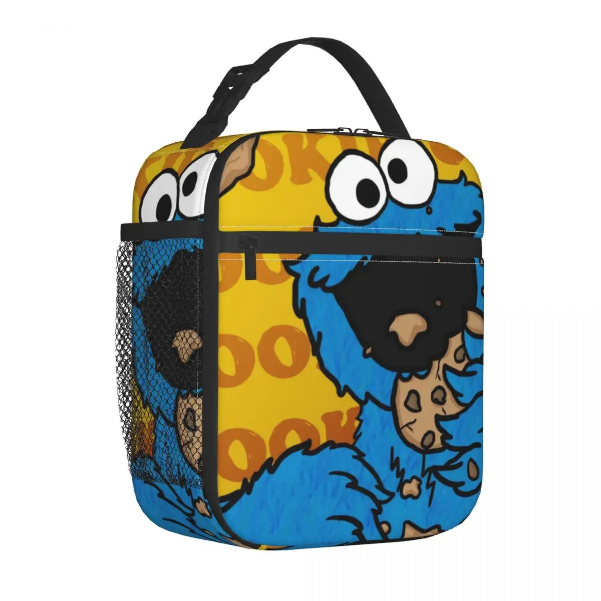 Cookie Monster Cartoon Sesames Street Portable Lunch Box Women Waterproof Cooler Thermal Food Insulated Lunch Bag bambini bambini