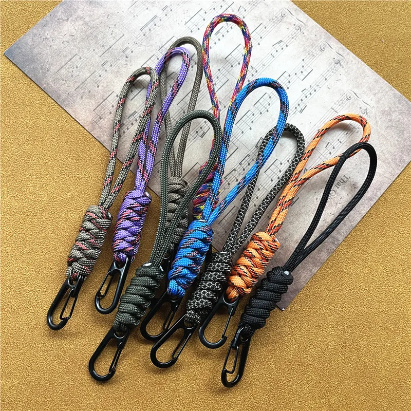 Key Chain Contrasting Colors Keychain Metal Key Ring Custom Lanyard Short Lanyard for Keys Handmade Accessories Universal Chain