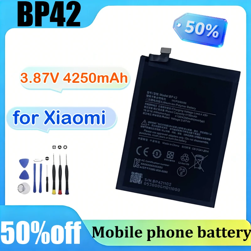 

Новая сменная батарея BP42 3.87V 4250mAh 16.4Wh для мобильного телефона Xiaomi Mi 11 Lite Mi11 11Lite с инструментами