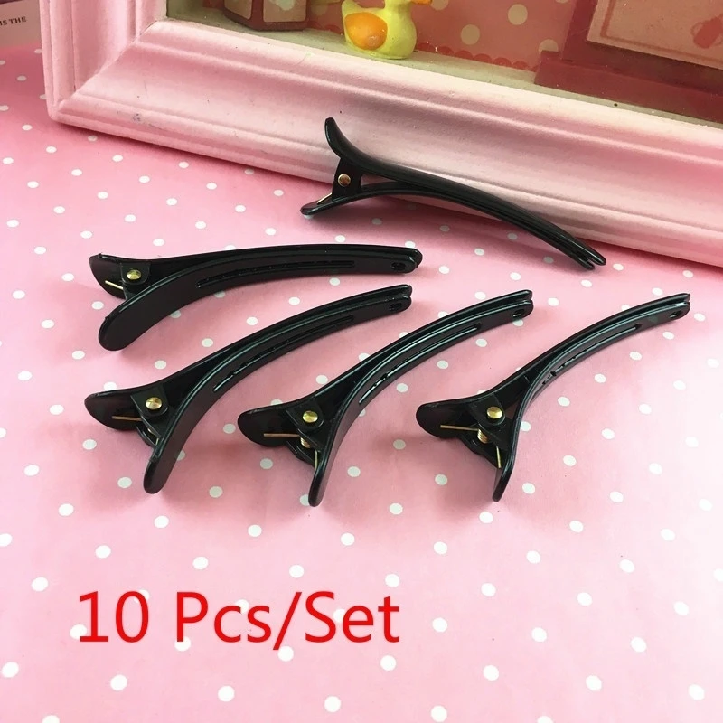 10Pcs/Set Plastic Edge Clip Hairpin Accessories Plus Size 8CM Fish Beak Clip Hair and Duck Beak Clip Hairpin Hair Styling Tools