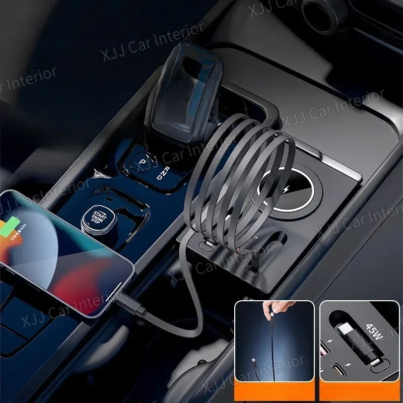 For Volvo XC60 XC90 S60 V60 S90 V90  2015-2025 Accessories USB Type-C Fast Charger Shunt Docking Station Car Interior