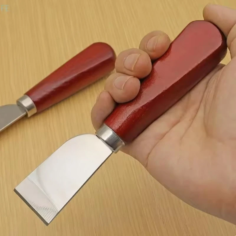 Leder-Schärfmesser mit Holzgriff, Leder-Schärfwerkzeug für DIY-Lederarbeiten – Detail 5
