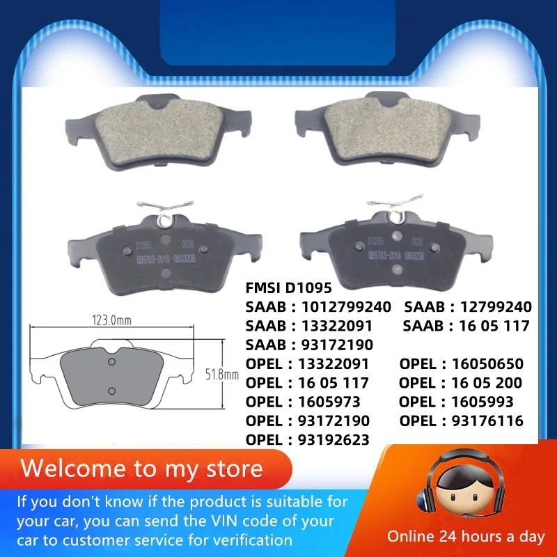 

For Saab 9-3 / Opel Vectra C Rear Brake Pads / Auto Parts -35002