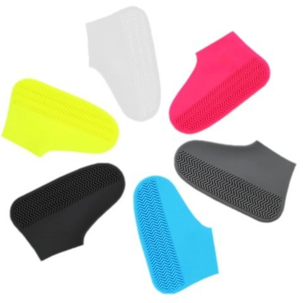 Waterproof Silicone Shoe Covers Reusable Foldable Not-Slip Rain Shoe Covers Shoe Protectors Overshoes Galoshes for Kid Men Women