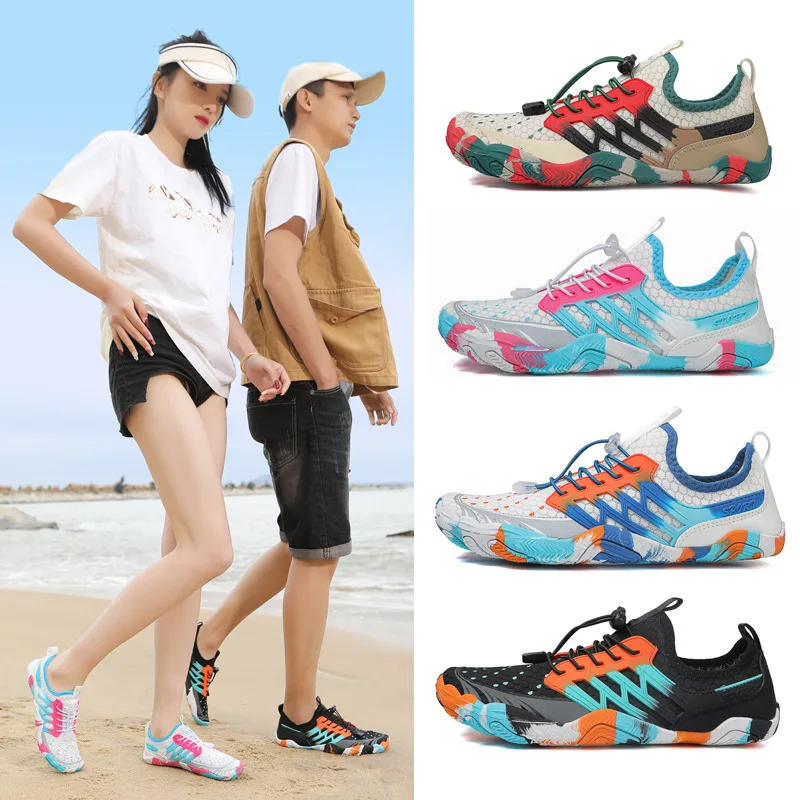 

New spot outdoor creek walking shoes men's and women's couples' non-slip quick-drying sea-catching indoor fitness five-finger