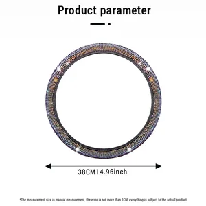 Bảo hiểm vô lăng pha lê cho phụ nữ và trẻ em gái, bảo hiểm vô lăng, tỏa sáng, bling, rhinestone, kim cương, bảo vệ 10 Tay lái bán hàng chính Zafira - 3