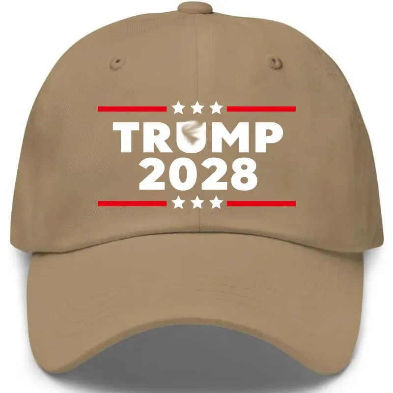 جديد 2028 قبعة بيسبول مطرزة بحروف قابلة للتعديل Snapback حماية من الشمس قبعة مروحة الرئيس قبعة بيل منحنية للرجال والنساء