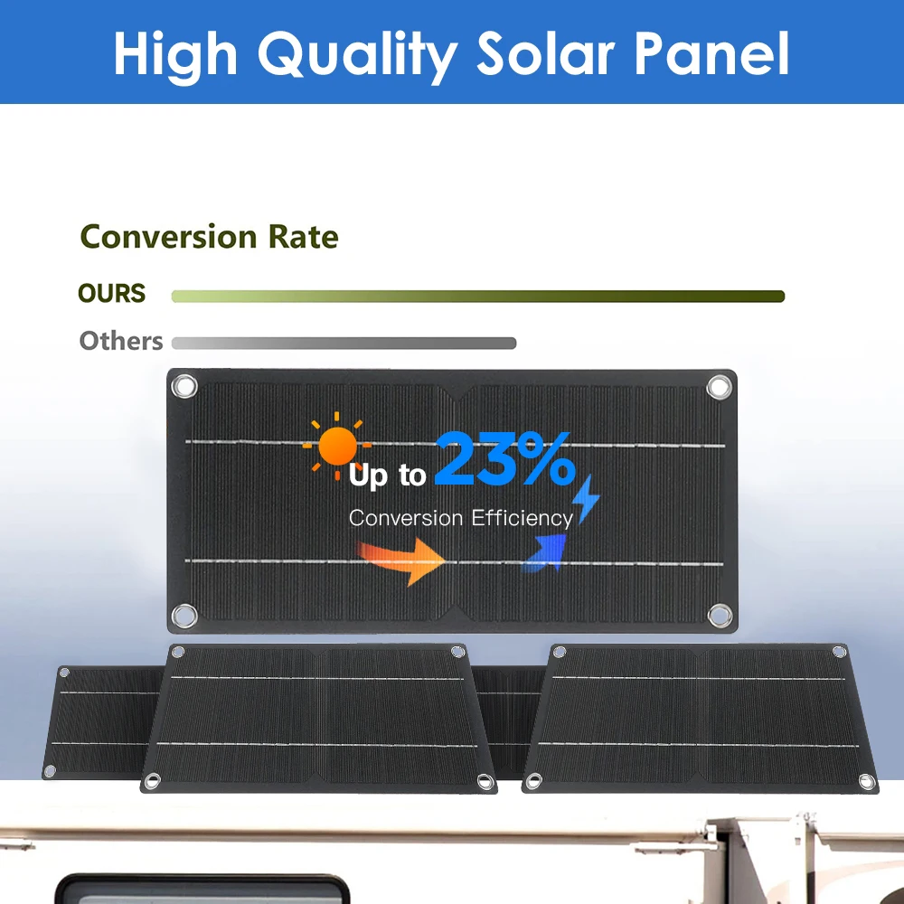 Obrázek 6: Monokrystalické solární buněk solární baterie trickle nabíječka 12V olt energie solární panel solární baterie nabíječka RV auto dodávka loď souprava