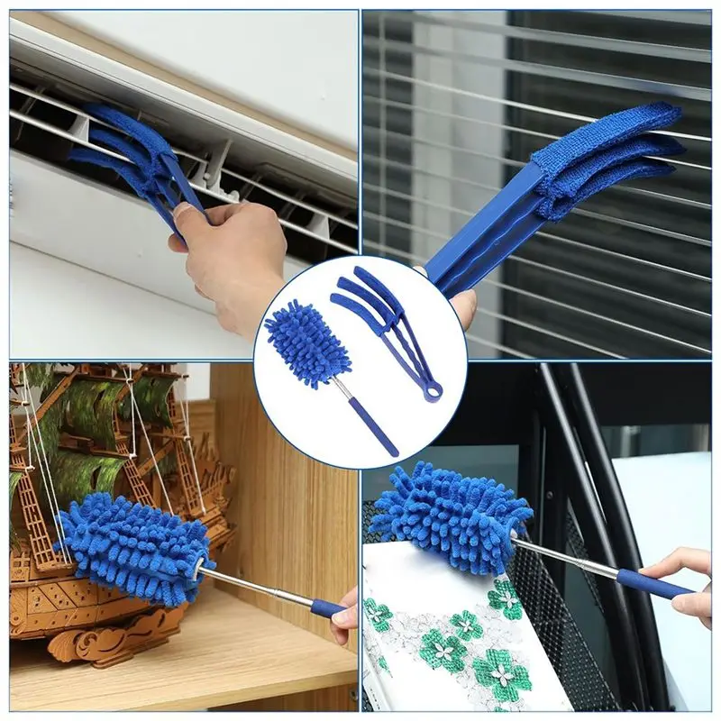 Y42A-Microfiber Cobweb Duster Washable Dusters For Ceiling Fan Bendable Feathers Duster