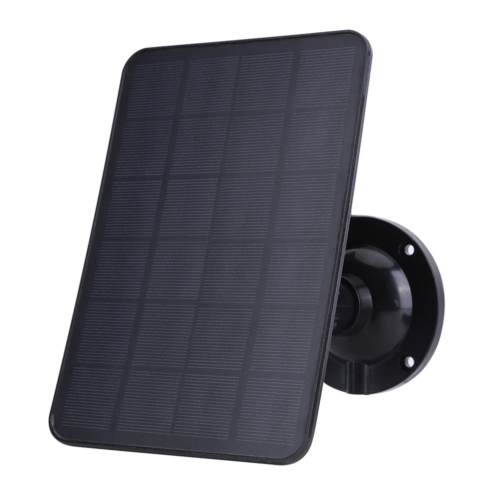 5V 20W IP Security Camera Charger Micro USB/Type-C Monocrystalline Portable Solar Panel Wall Mount for Doorbell Courtyard Lights