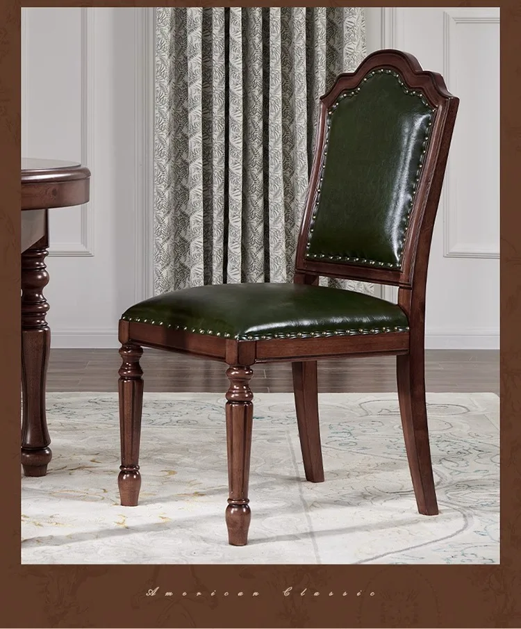Modern Birch Wood Dining Chair American Luxury Classic for Home Office