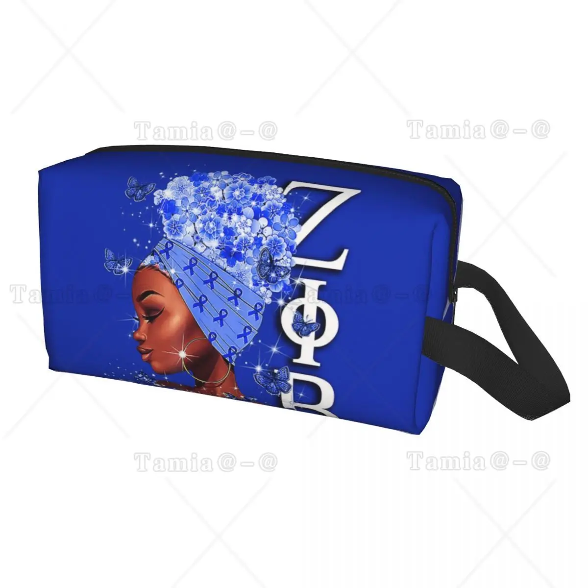 Custom Zeta Phi Beta Woman Cosmetic Bag Kawaii Big Capacity ZOB Greek Letter 1920 Makeup Case Beauty Storage Toiletry Bags