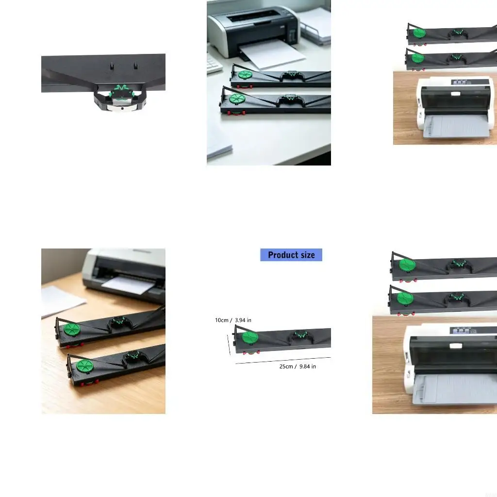 Preassembled Printer Ribbon Assembly Set, 2 Black Replacements That Install Without Manual Winding for 896C