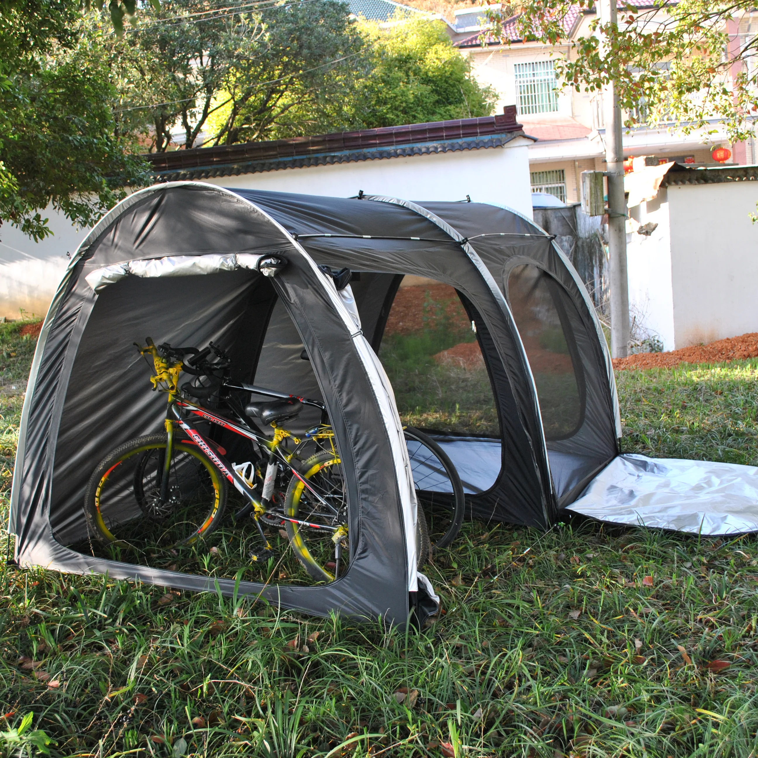 

Motorcycle Tent for Camping 2-3 Person Waterproof Instant Tents with Integrated Motorcycle Port Vestibule Bike tent,Ride tent