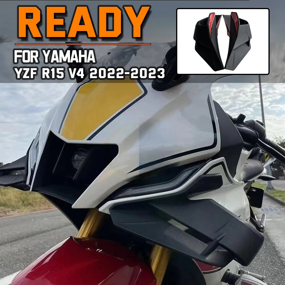 

For YAMAHA R15 YZF R15 YZFr15 V4 2022 2023 1pair Fixed Wind Wing Motorcycle Wing Aerodynamic Fairing Accessories
