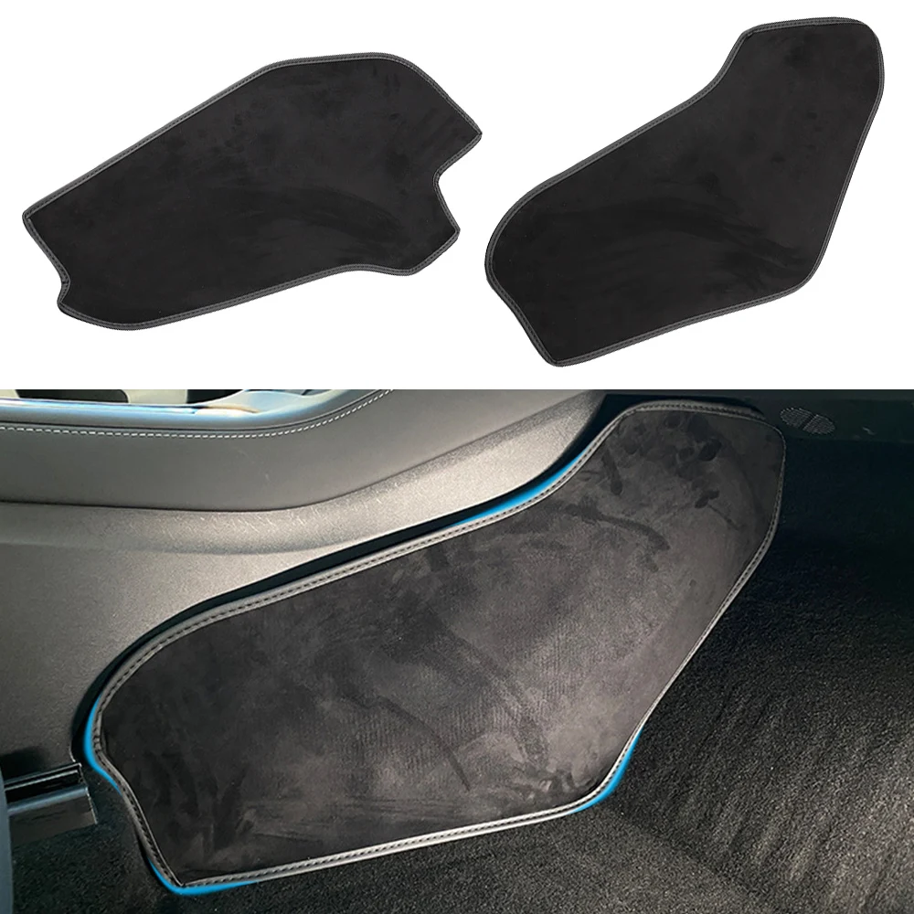 

For Tesla Model Y Anti Kick Pads Decoration Trim Protective Leather Mat Car Central Control Side Wear Resistant