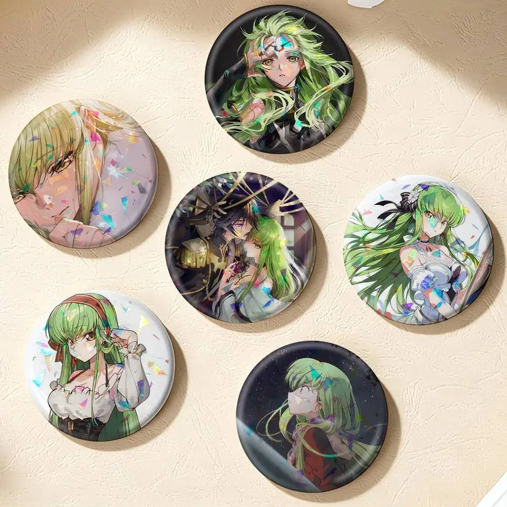 Code Geass Anime CC   75mm 44mm 25mm Accessories Toys Badge Brooch Backpack Hat Pins