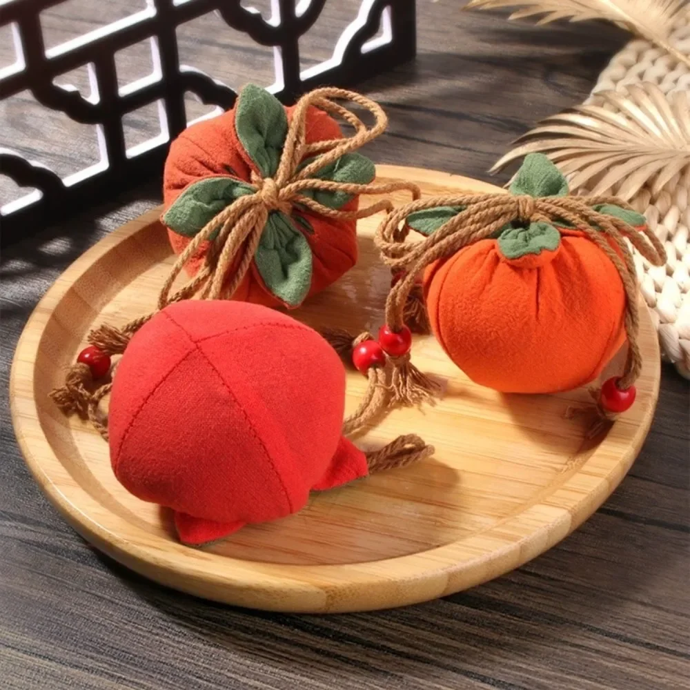 Festival Sachet Bag Persimmon Style Hanging Ornament Portable Car Rearview Mirror Hanging Blessing Drawstring Empty Cloth Pouch