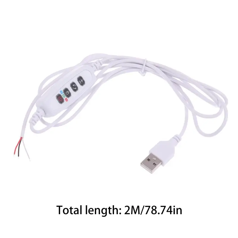 1/3/5Pcs DC 5V USB Clamp Plant Light Timing Control Cable Switch Line Plant Growth Light Live Broadcast Fill Light Control Wire