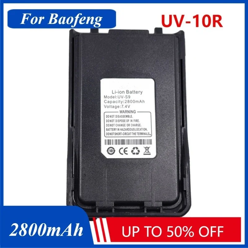 

2800mAh for Baofeng Uv-10R Battery with Rechargeable UV-S9plus UV-B3 UV-10R Walkie Talkie Battery
