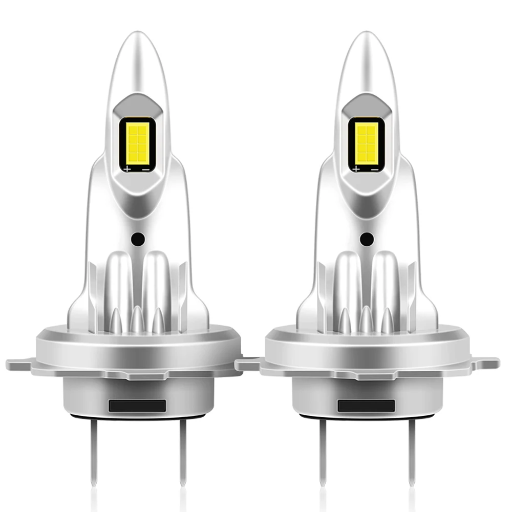 2Pcs H4 H7 LED Headlight Light 12V 18000LM 100W Mini LED H4 H7 Bulb Ledlamp Fanless Wireless Car Head Lamp 3570 CSP White 6000K