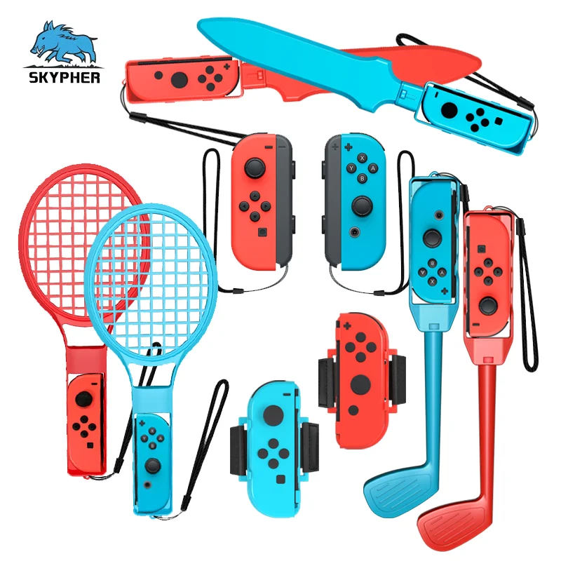 10 in 1 Sports set for Switchsport Somatic Gaming Accessories NS Lightsaber Racket Handle Grips S040-01