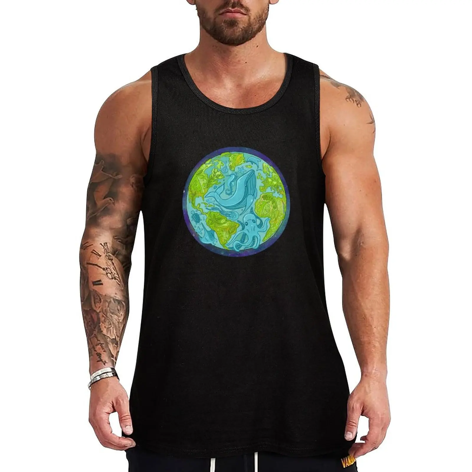 A Dainty Planet Tank Top T-shirt sports Gym man