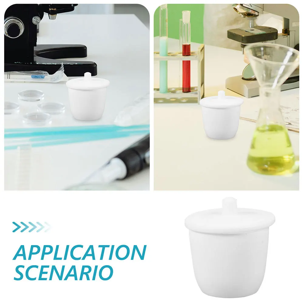 2 قطعة 30 مللي بوتقة Ptfe مع غطاء ارتفاع درجة الحرارة حمض مقاومة مختبر أداة تجريبية لذوبان المجوهرات الكيميائية