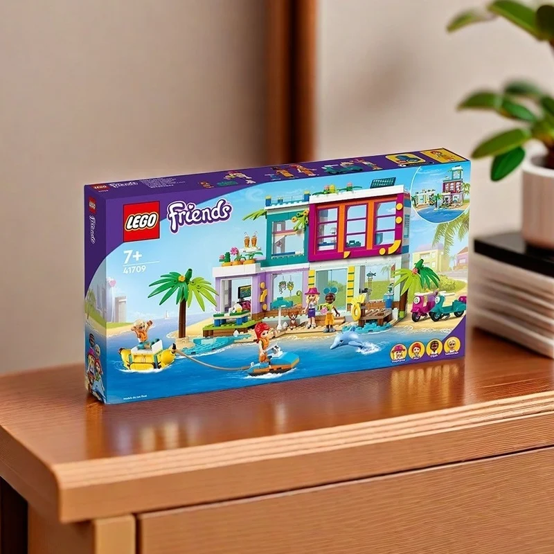 41709 Lego-Vrienden Vakantie Strandhuisbouwpakket; Uren Fantasierijk Rollenspel, Cadeau Voor Kinderen Van 7 Jaar