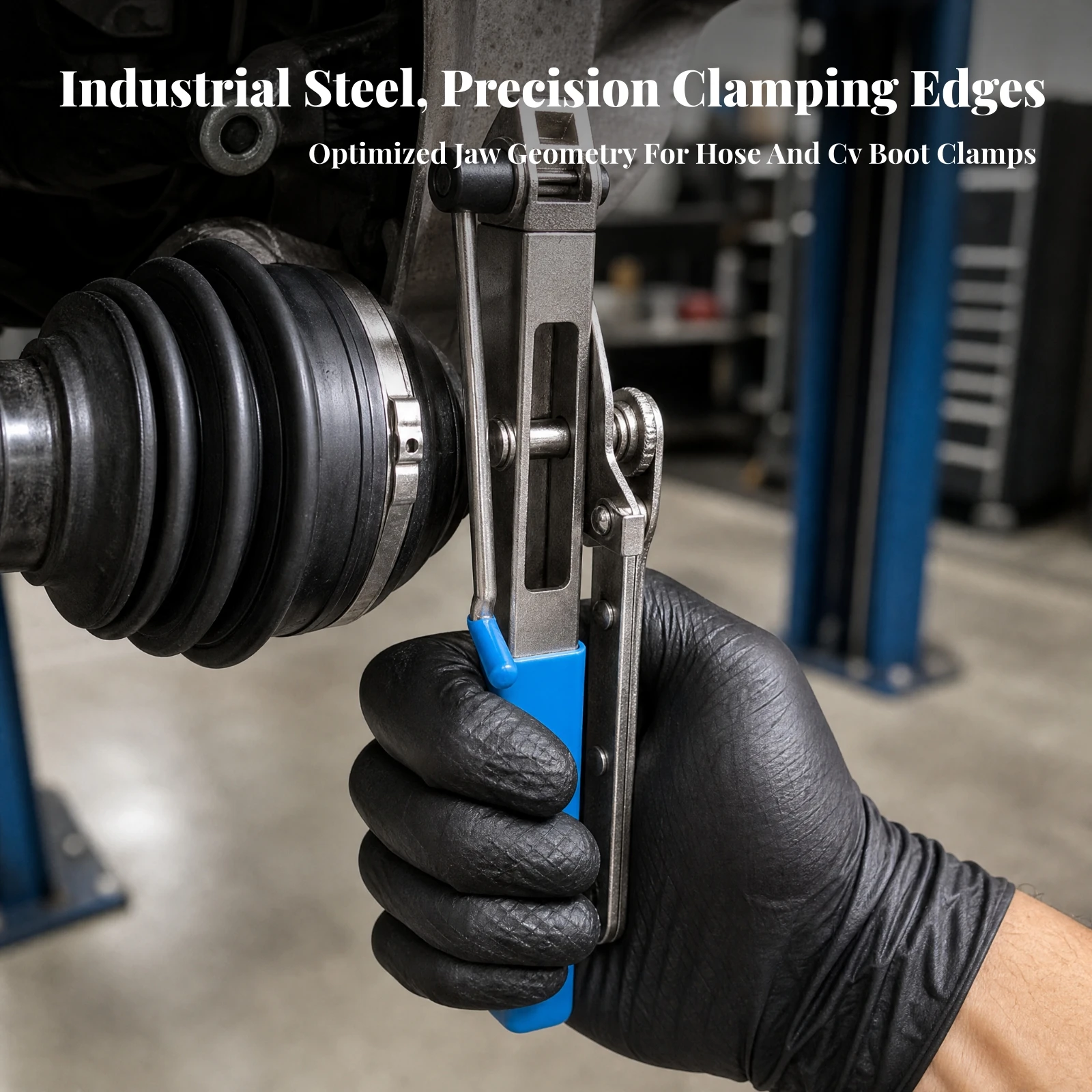 CV Boot Band Clamp Tool Hardened Steel CV Joint Boot Service Tool Heavy-Duty Non-Slip for Automotive Mechanics, Garage Repairs