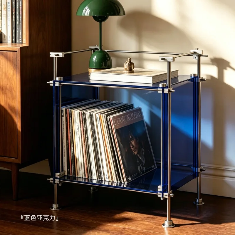 DIY optical axis shelf Bauhaus acrylic vinyl storage cabinet sofa side few bookshelves display cabinet bedside table