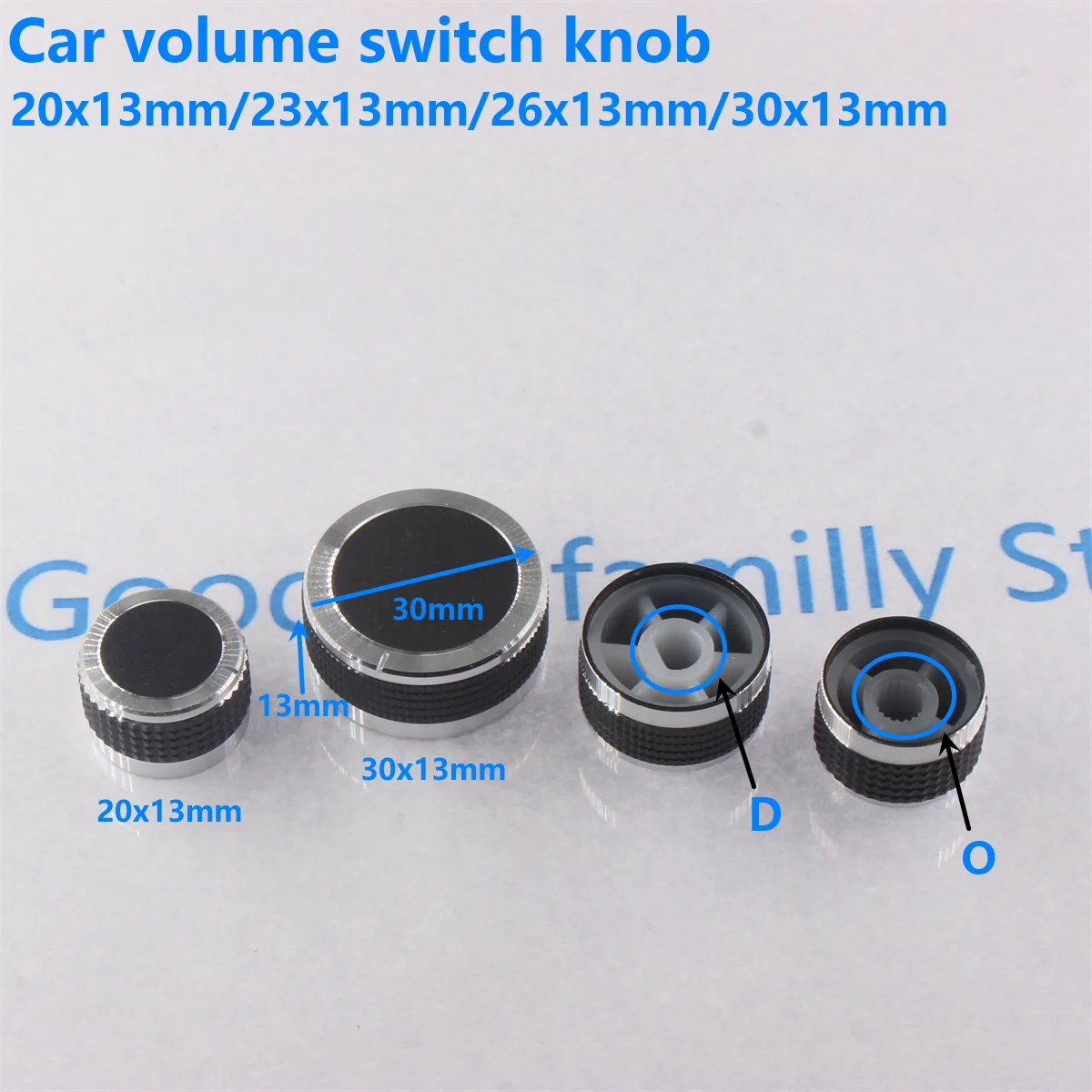 Car-DVD Auto Audio CD Player Volume Adjustment Switch Cap 22x15MM Car Navigation Universal Plastic Knob