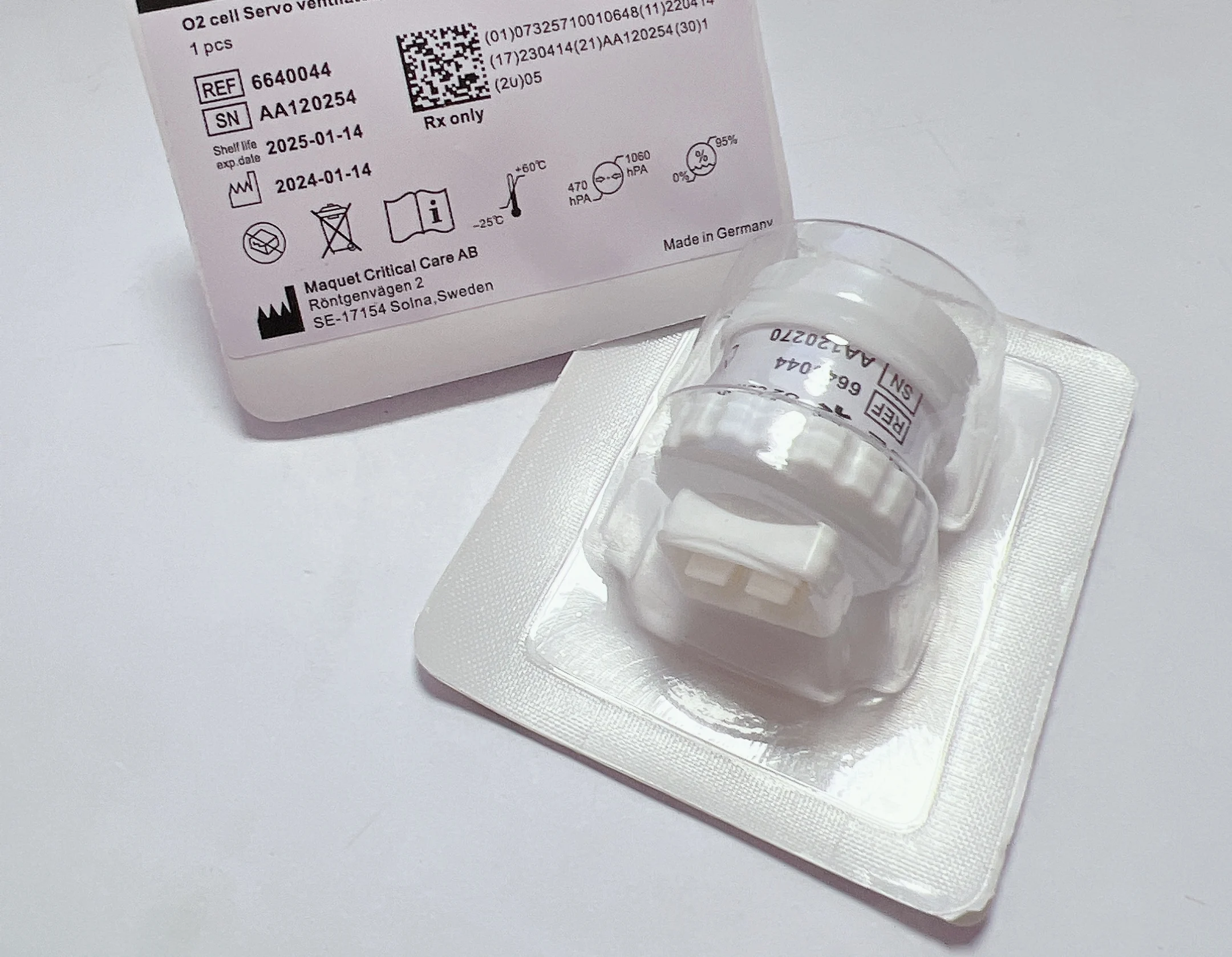 Compatible MAQUET Servo-I, Servo-S 66 40 044 ,MAQUET Oxygen cell 6640044 SERVO I /SERVO S 6640044 O2 sensor