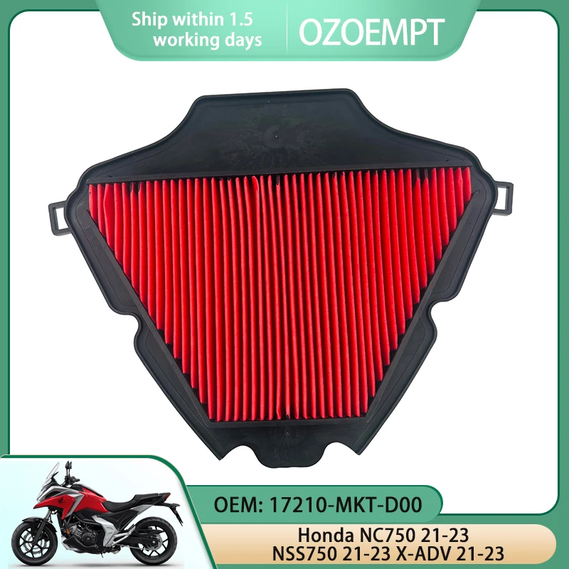 

Воздушный фильтр для мотоцикла OZOEMPT, подходит для Honda NC750 21-23 NSS750 21-23 X-ADV 21-23 OEM: 17210-MKT-D00